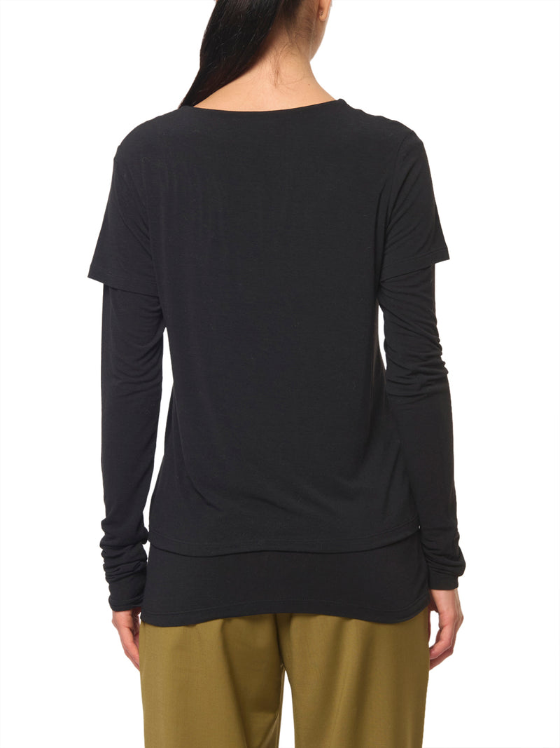 PHISIQUE DU ROLE Maglia a Maniche Lunghe Effetto Due Strati