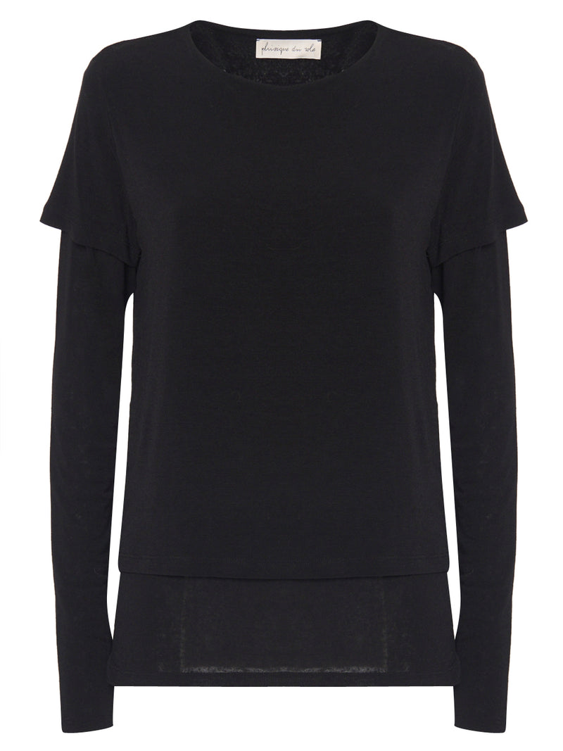 PHISIQUE DU ROLE Maglia a Maniche Lunghe Effetto Due Strati