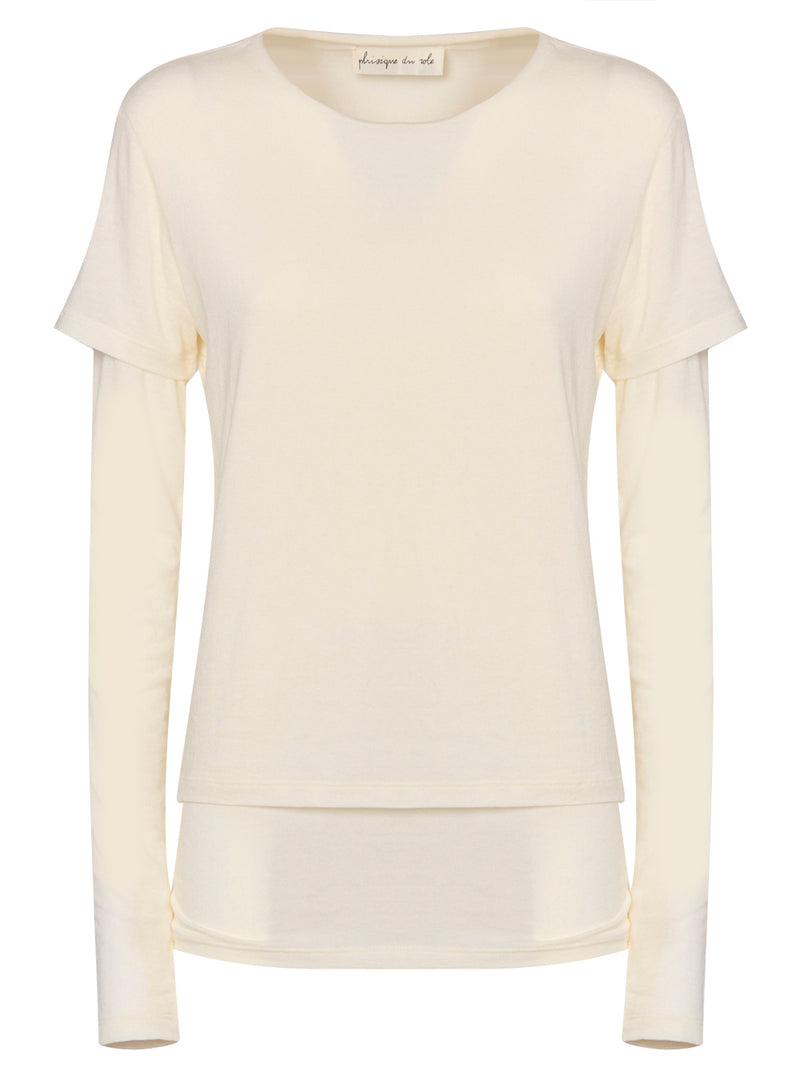 PHISIQUE DU ROLE Maglia a Maniche Lunghe Effetto due Strati