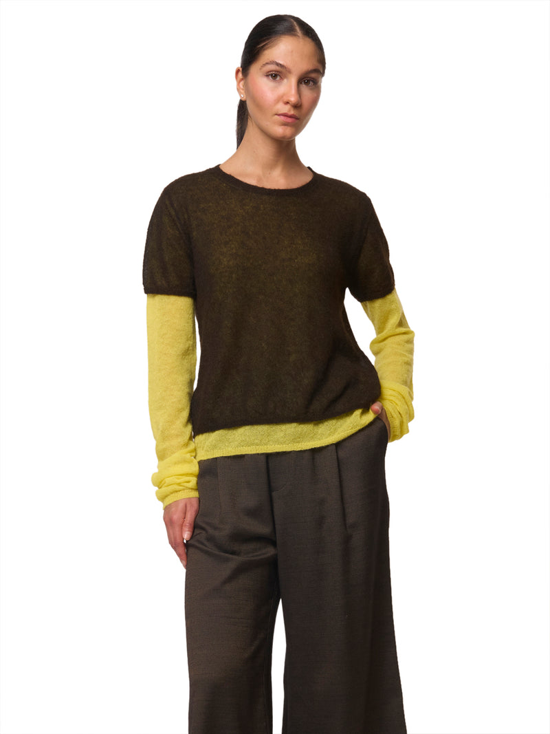 PHISIQUE DU ROLE Maglia in Filato Effetto Doppio Strato