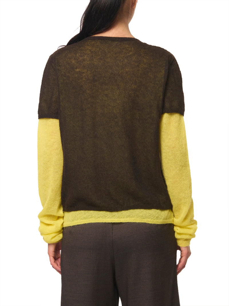 PHISIQUE DU ROLE Maglia in Filato Effetto Doppio Strato