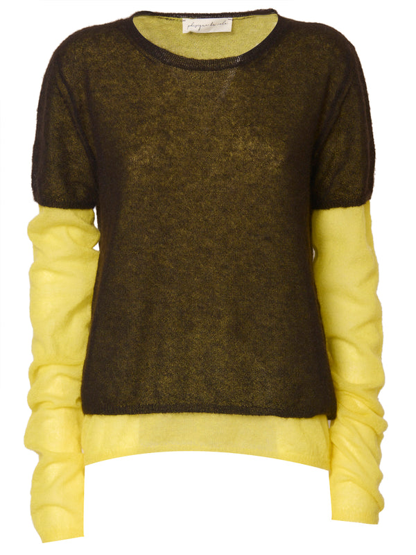 PHISIQUE DU ROLE Maglia in Filato Effetto Doppio Strato