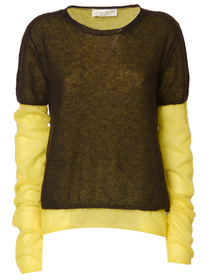 PHISIQUE DU ROLE Maglia in Filato Effetto Doppio Strato