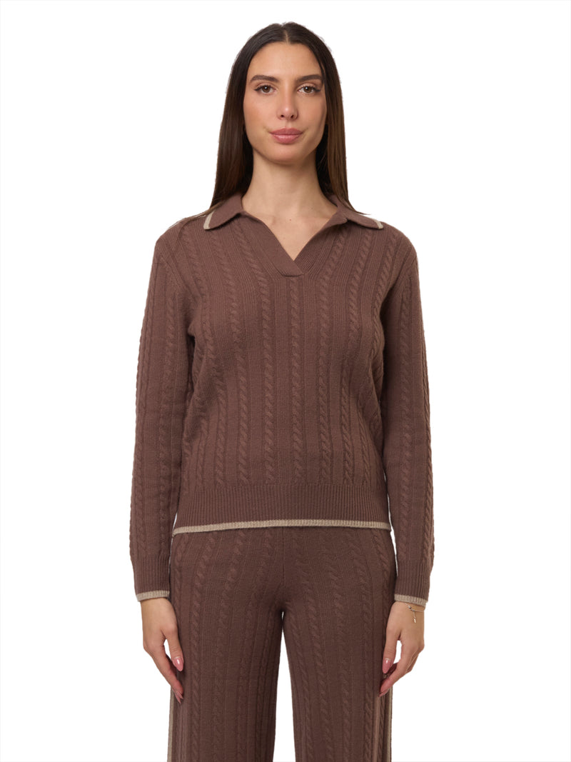 SAINT BARTH Polo in Lana a Trecce Clichy