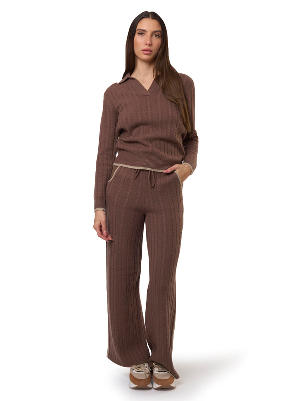 SAINT BARTH Pantaloni in Lana a Trecce Dinard