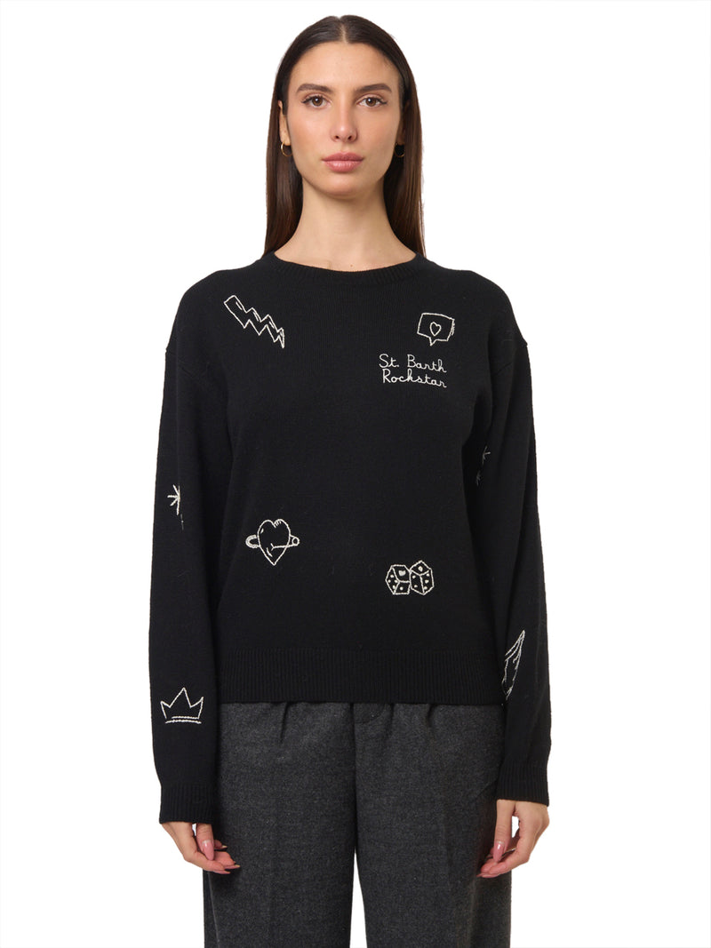 SAINT BARTH Maglione in Lana con Ricami