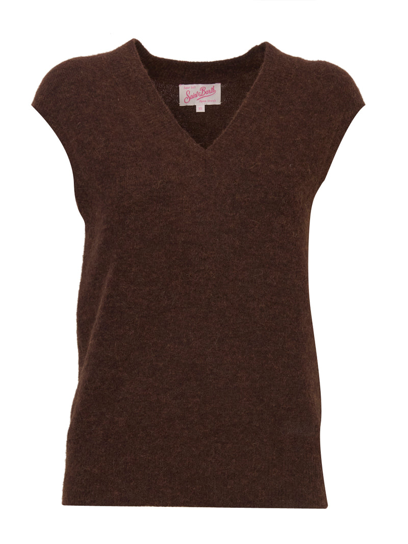 SAINT BARTH Gilet in Alpaca e Lana