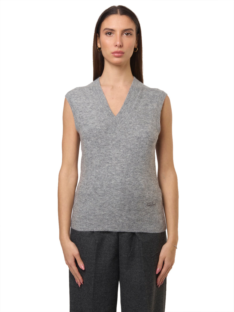 SAINT BARTH Gilet in Alpaca e Lana