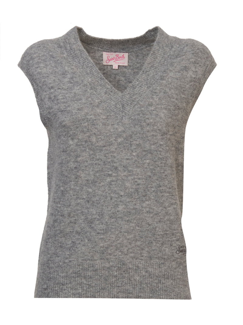SAINT BARTH Gilet in Alpaca e Lana