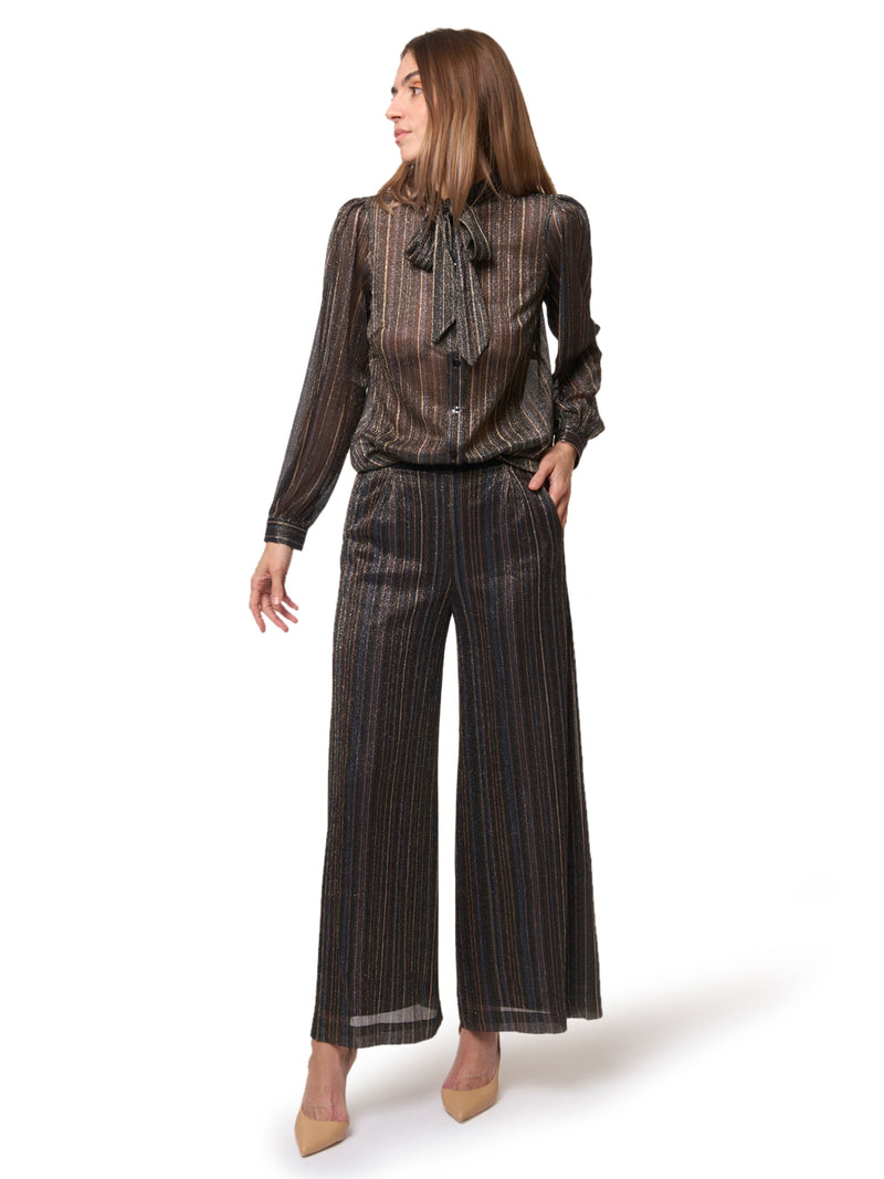 SIYU Camicia in Lurex a Righe