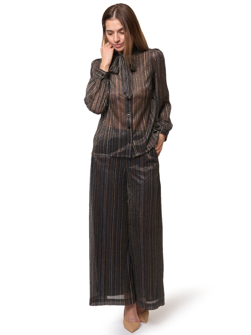 SIYU Camicia in Lurex a Righe