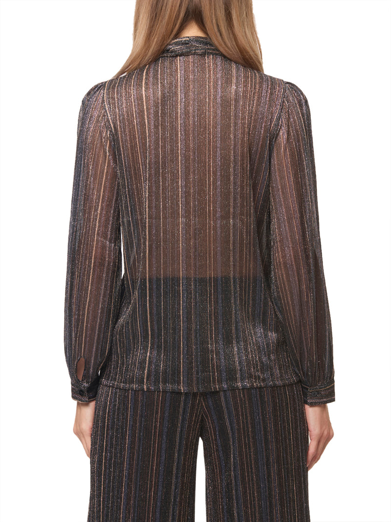 SIYU Camicia in Lurex a Righe