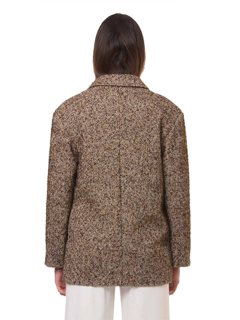 TRUE ROYAL Giacca in Tweed Doppiopetto