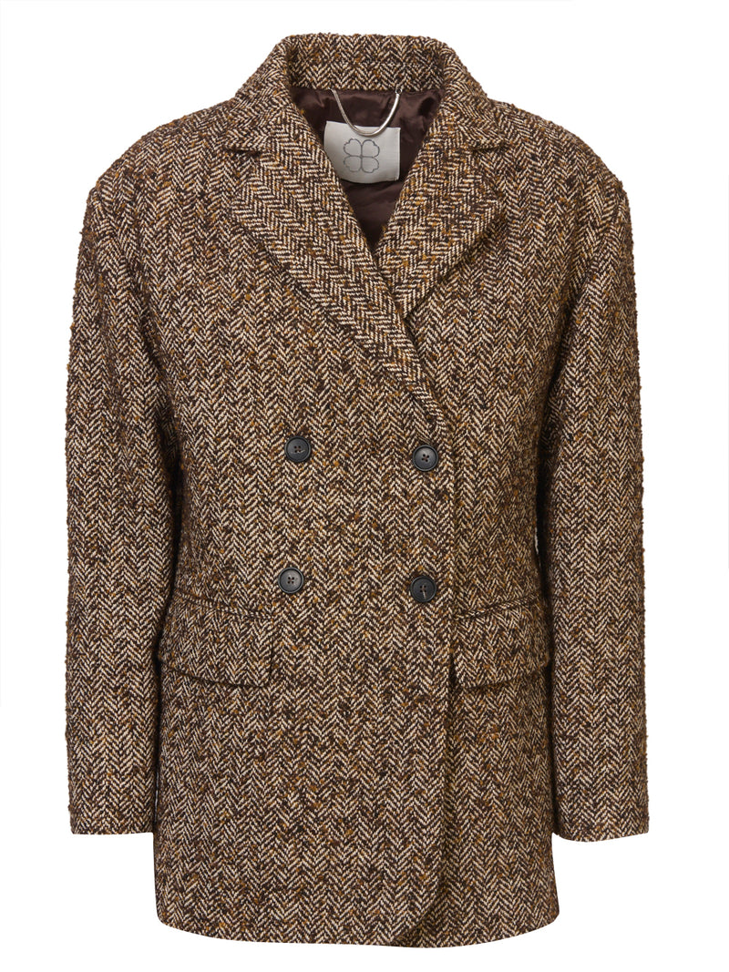 TRUE ROYAL Giacca in Tweed Doppiopetto